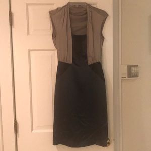 Diane von Furstenberg two tone silk dress